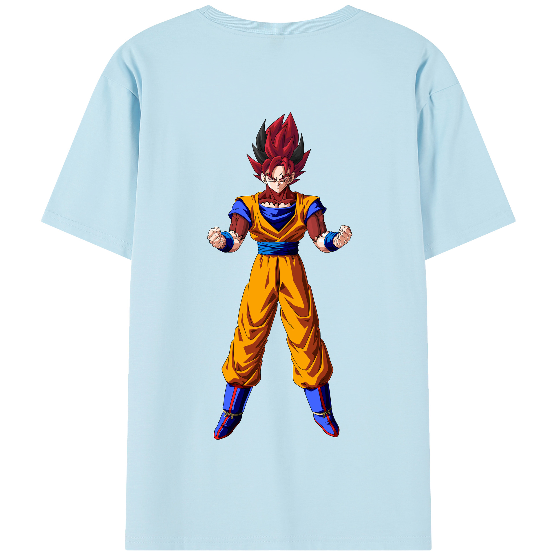 （画像用） ドラゴンボール 孫悟空（そん ごくう）Son Goku カカロット DRAGON BALL Kakarotto 綿100％半袖Tシャツ（背面プリント）